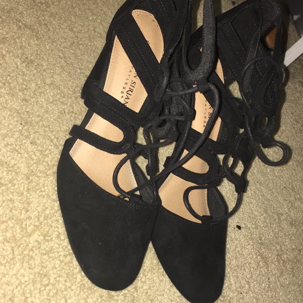black high heels